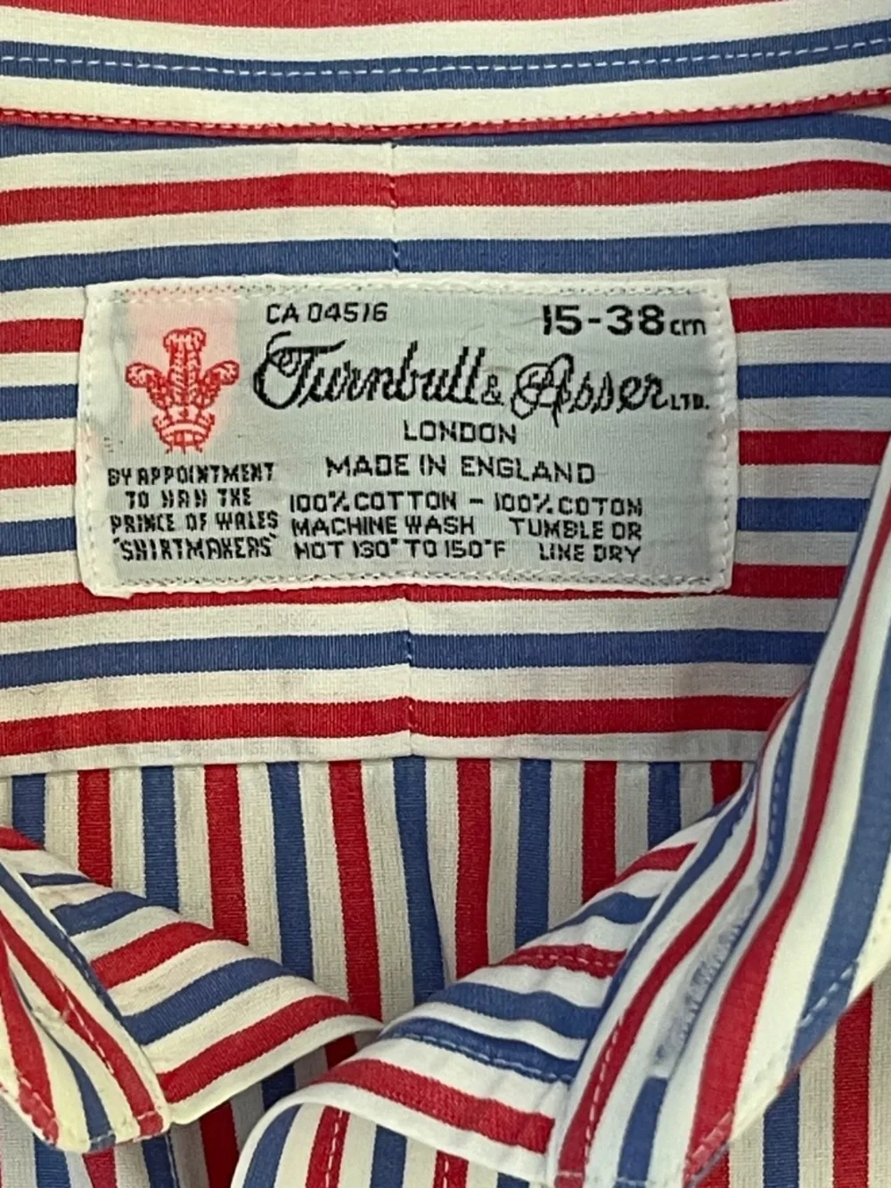 Turnbull & Asser Bengal Stripe Shirt EUC - Picture 3 of 10